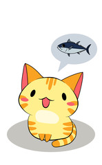 cat and fish
