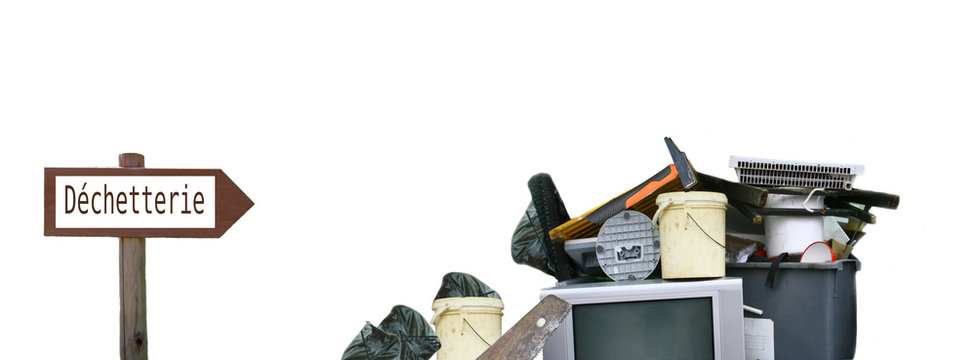 d&eacute;chetterie , objets ,d&eacute;chets ,concept de recyclage