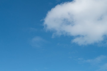 Fototapeta premium Natural clear blue sky with some clouds cloudscape for background or backdrop freedom concept