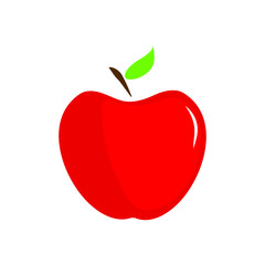 Simple apple vector. Flat style