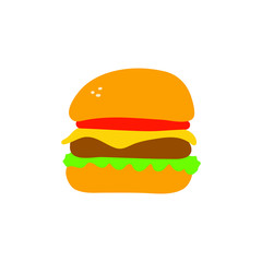 Simple burger vector illustration. eps 8