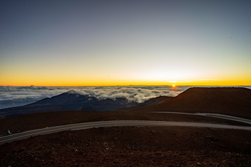 sunrise above the clouds