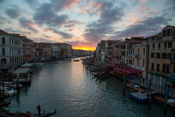 Fototapeta na wymiar Grand Canal of Venice at sunset