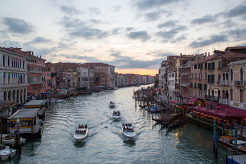 Grand Canal of Venice at sunset