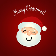 Christmas Greeting Card with Christmas Santa Claus. Vector illustration