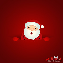 Christmas Greeting Card with Christmas Santa Claus. Vector illustration