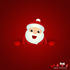 Christmas Greeting Card with Christmas Santa Claus. Vector illustration