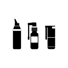 Black and white set of medicinal sprays