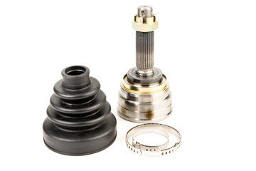 CV joint  kit for car isolated on white background. New car parts.