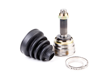 CV joint  kit for car isolated on white background. New car parts.