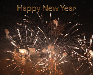 Feuerwerk Silvester Jahreswechsel Raketen Happy New Year