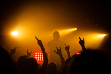 Stage and people  on concert