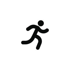 Run icon design isolated on white background. Vector illustration