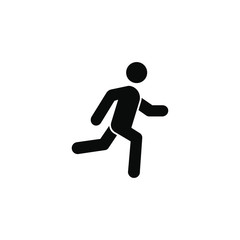 Run icon design isolated on white background. Vector illustration