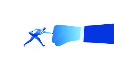 Business work concept illustration about hard work and pressure