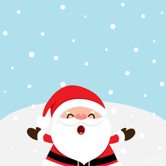 Christmas Greeting Card with Christmas tree, vector illustration