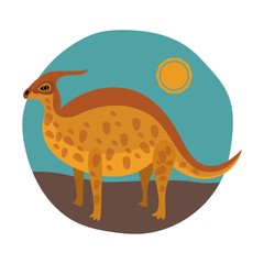 Dinosaur vector on white background