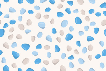 Pebble vector pattern. Colorful texture for textile. Rock ornament
