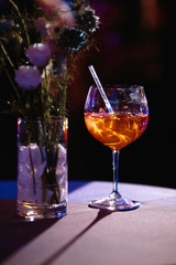 Summer party cocktails shot with isolated blurred background in Eastern European Baltic Riga Latvia