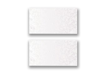 Two Realistic Business Cards On White Background Template.