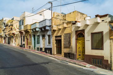 Row of Houses on Triq Lapsi, San Giljan, Malta
