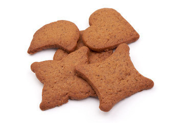 Christmas Gingerbread, isolated on white background
