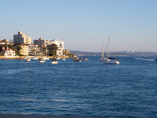 Boats Anchored At North Harour In Manly