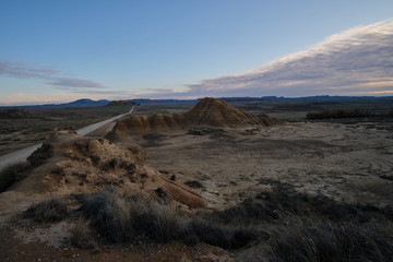 Fototapeta na wymiar Panoramic of the Bardenas desert in Spain