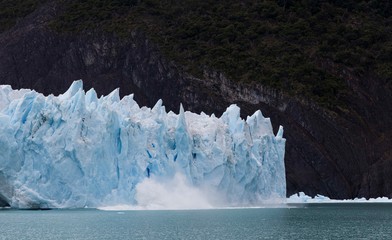 Glacier falling