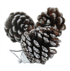 Christmas and new year pine cone toys for fir tree or any other decorations