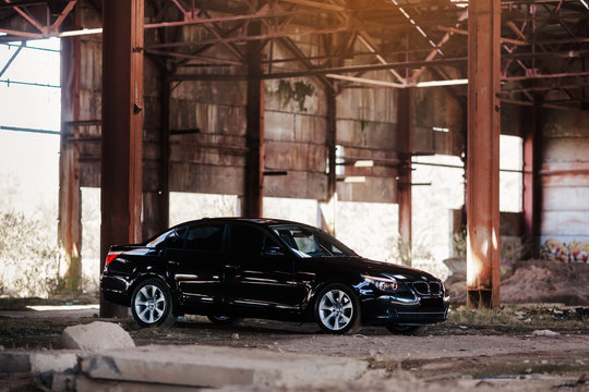 Rivne, Ukraine - December 08, 2019: Original BMW 5 series e60 