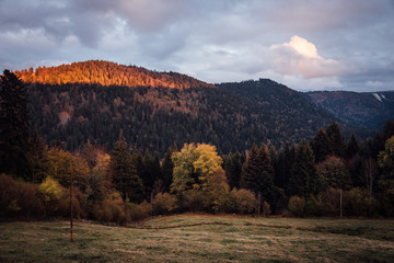 massif des vosges en automne en lorraine