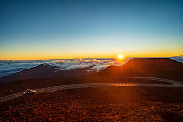 sunrise above the clouds