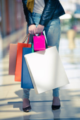 Woman with shopping bags