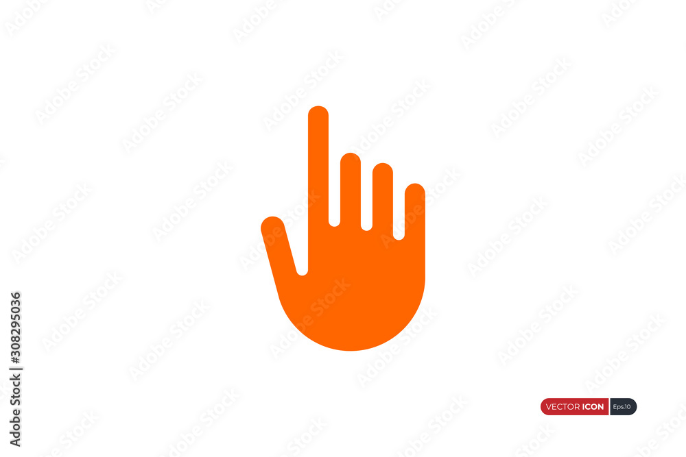 Poster hand icon isolated on white background. flat vector icon design template element