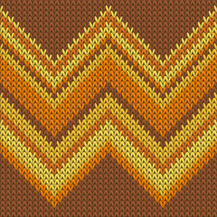 Obraz premium Handicraft zig zal lines knitted texture 