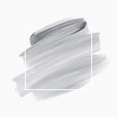 Logo brush painted acrylic background vector. Perfect design for headline and sale banner. 