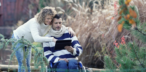 Fototapeta premium mobil sein im Leben