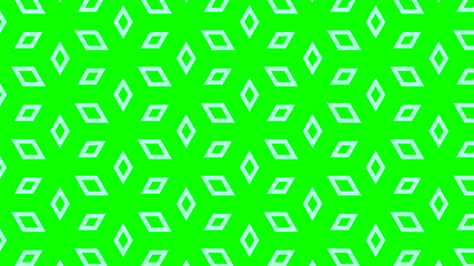 abstract pattern of small rhombuses white on a green background, 3D render, computer graphics
