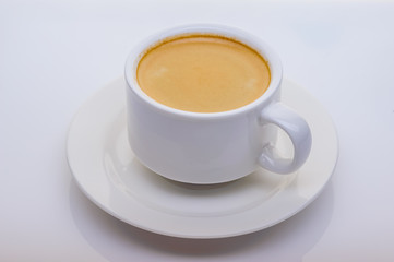 cup of coffee on white background