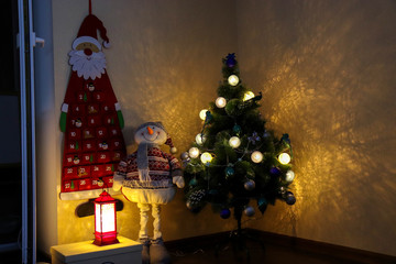 Christmas tree with toys and balls