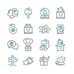 Set of Christmas icons for design and decoration