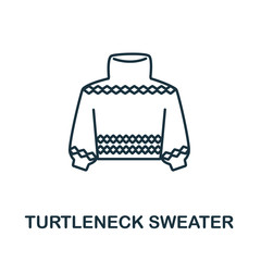Turtleneck Sweater icon from winter collection. Simple line element Turtleneck Sweater for templates, web design and infographics