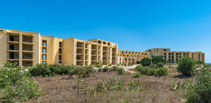 The abandoned Jerma Palace Hotel, Marsaskala, Malta