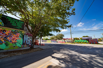 Graffiti art walls Wynwood Miami FL
