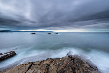 Storm sunset on the Cantabrian coast!