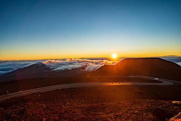 sunrise above the clouds