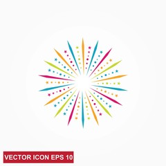 Fireworks line icon. happy new year firework	