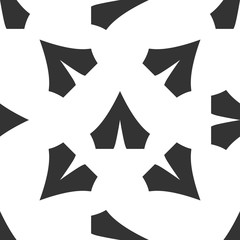 Black Tourist tent icon isolated seamless pattern on white background. Camping symbol. Vector Illustration