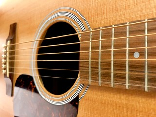 detail of a guitar
